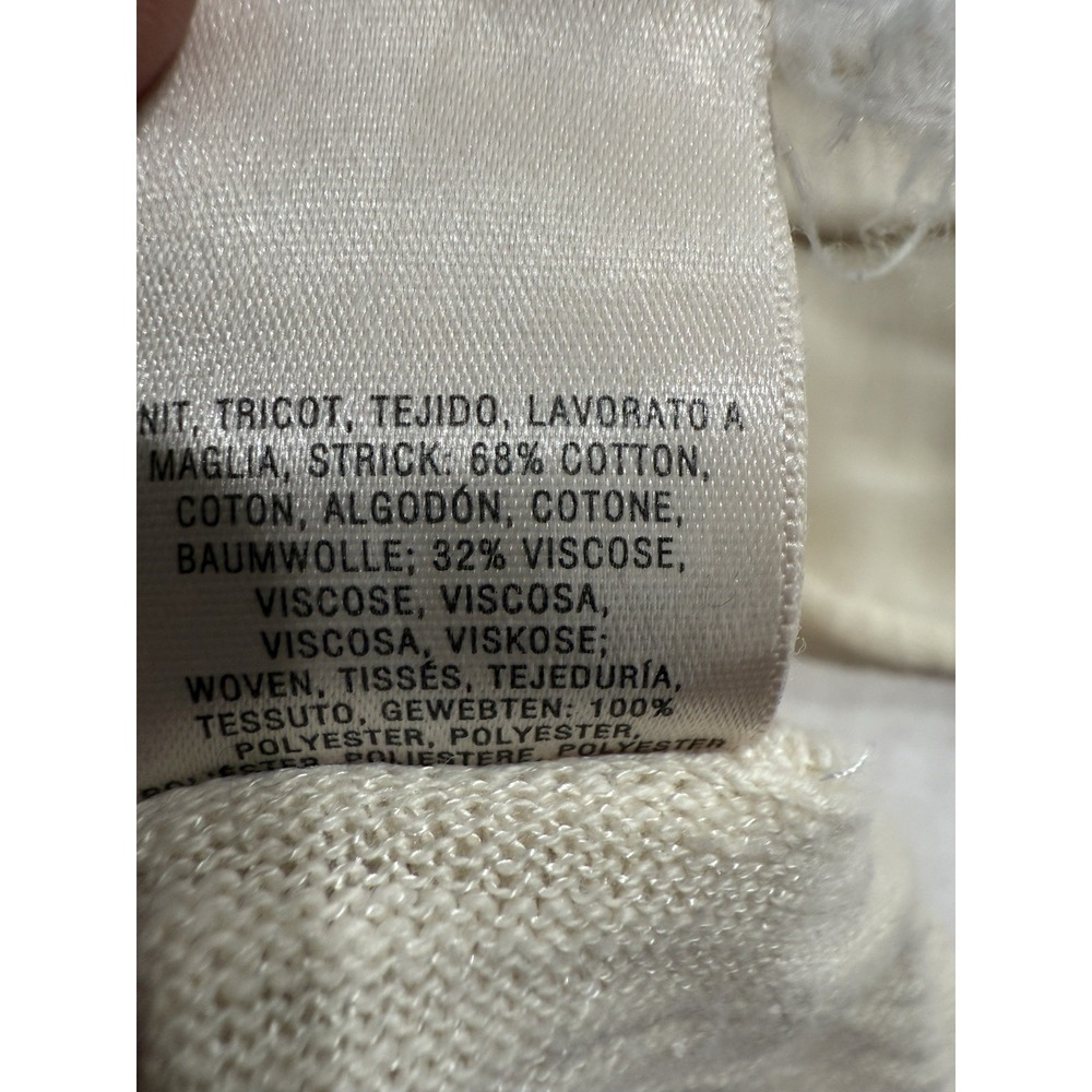 Moth Sabine Chiffon Sleeve Pullover Sweater Top Size M Ivory Anthropologie - Picture 7 of 9